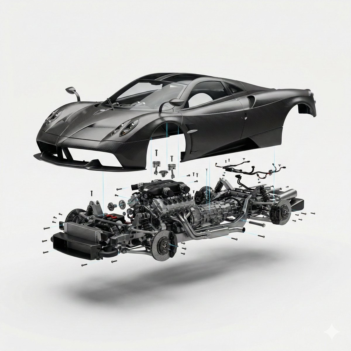 High-End Product Advertising Exploded View Prompt